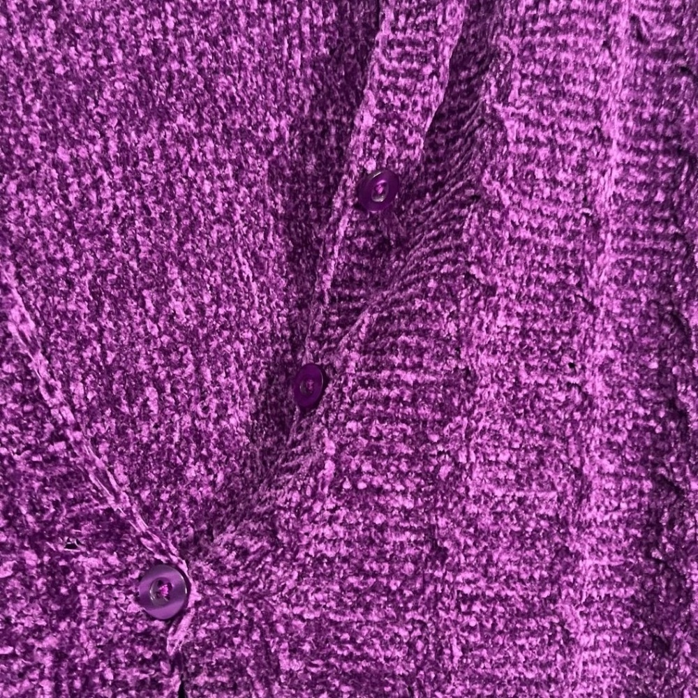 LuLaRoe Mimi Shawl Purple Chenille Fringe O/S – Limited Edition First Run - Picture 3 of 7